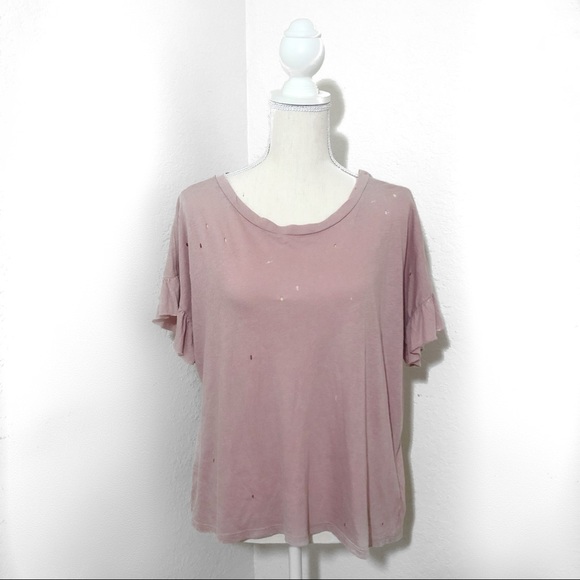 american eagle ruffle top